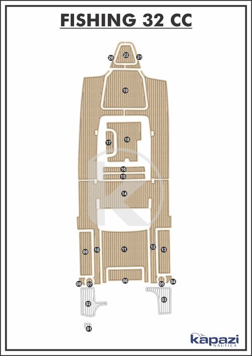 Tapete EVA Soft Tech para Fishing 320 CC - Cockpit