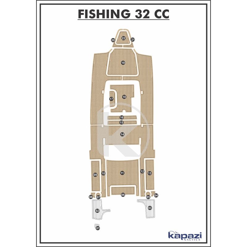 Tapete-EVA-Soft-Tech-para-Fishing-32-CC-Cockpit-Areia-friso-Preto
