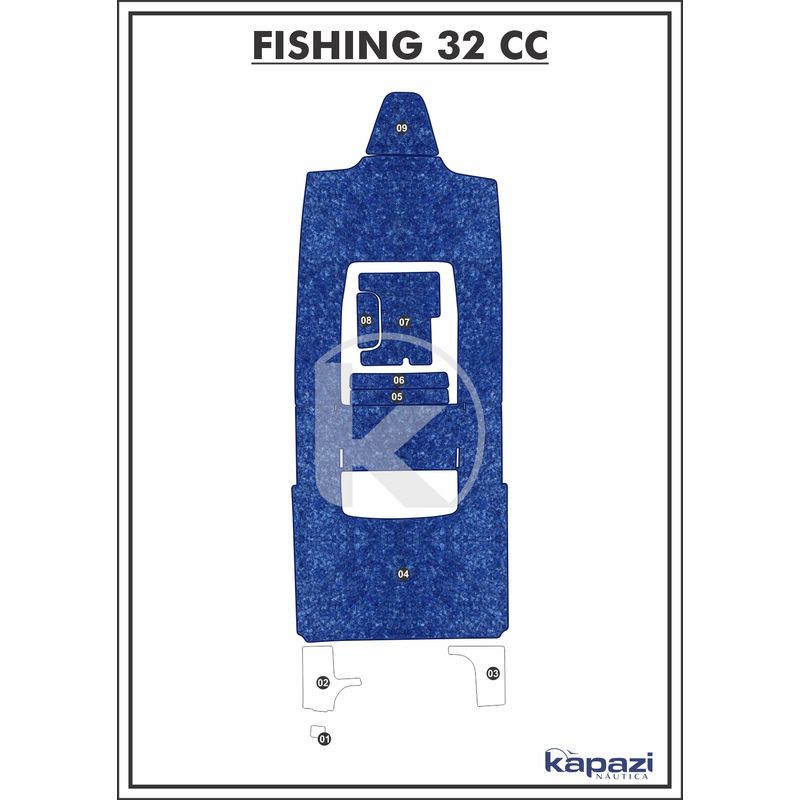 Tapete-Textil-Nauti-Clean-para-Fishing-32-CC-Cockpit-Azul-Maritimo-com-Borda