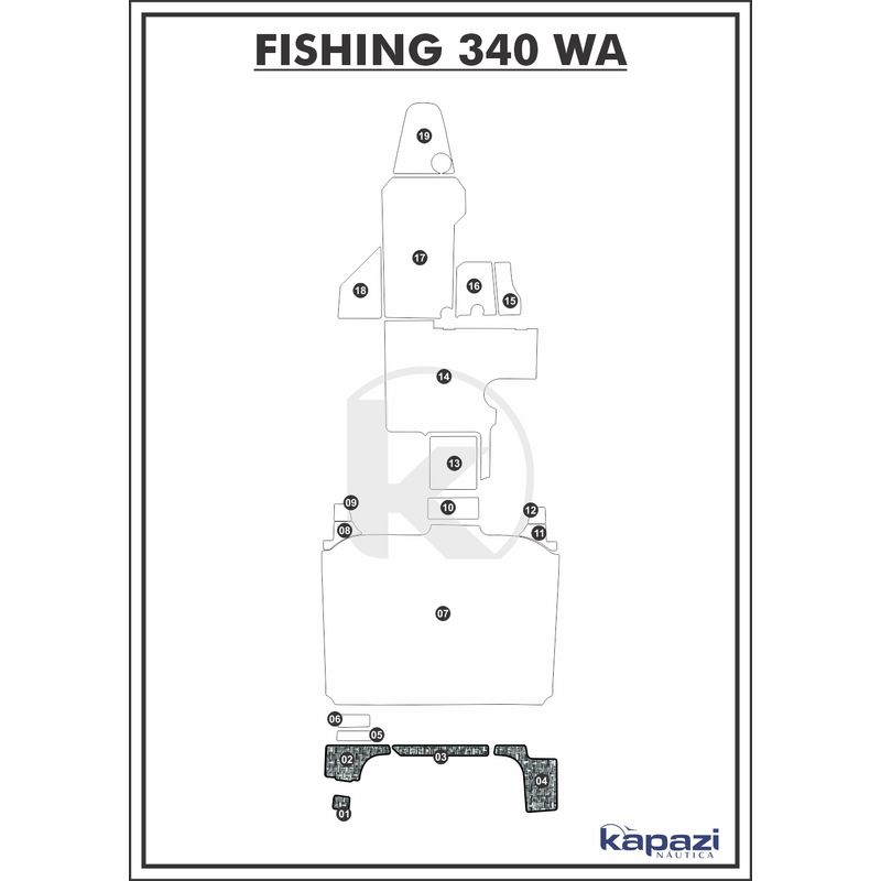 Tapete-PVC-Nautico-Trancado-para-Fishing-340-WA-Plataforma-Branco-e-Preto-com-Borda