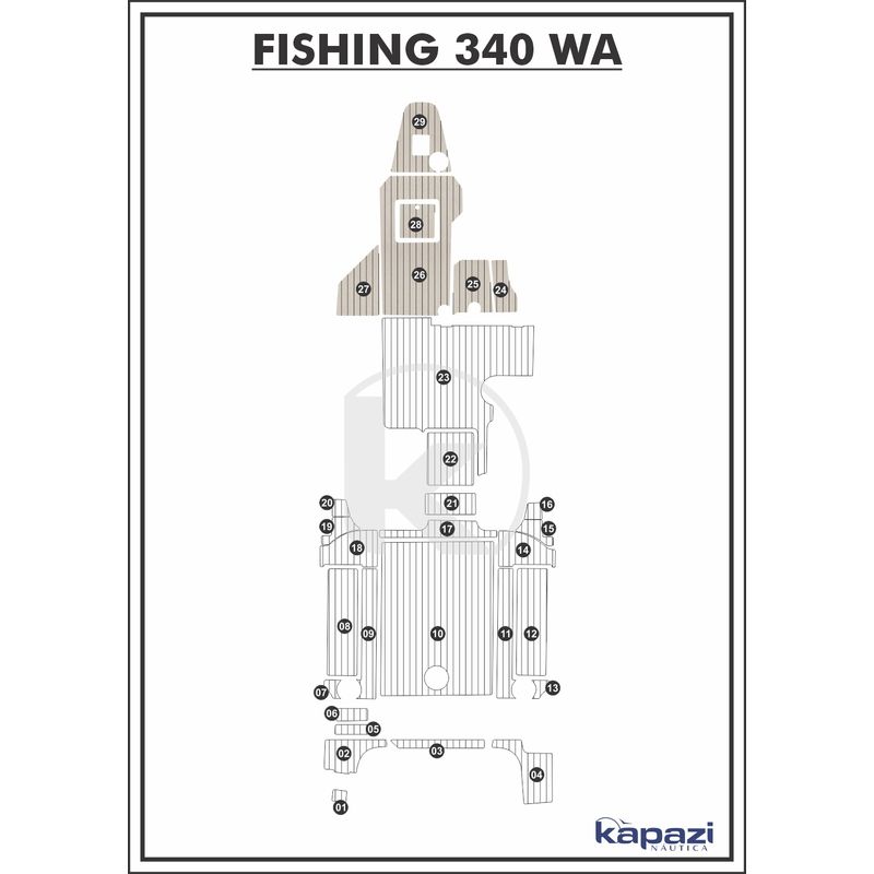 Tapete-PVC-Thermo-Deck-Classic-para-Fishing-340-WA-Cabine-Areia-friso-Preto