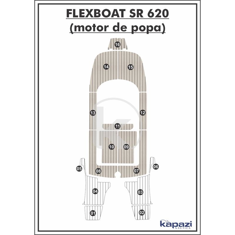 tapete-pvc-thermo-deck-classic-para-flexboat-sr-620-motor-de-popa-cockpit-areia-friso-preto