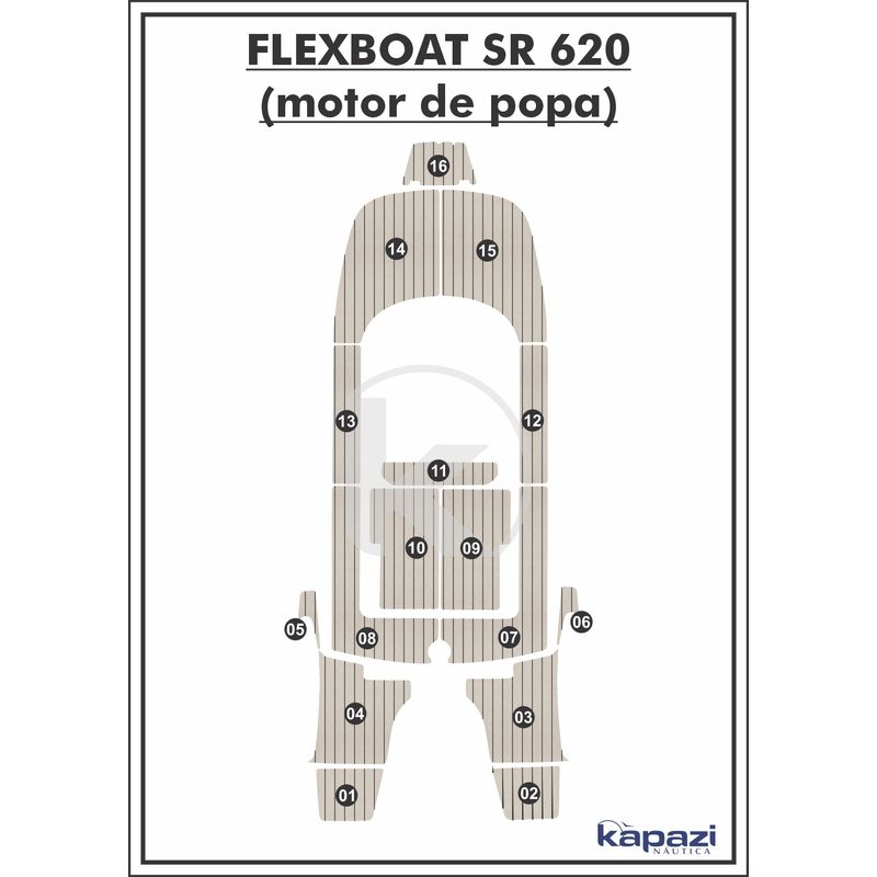 tapete-pvc-thermo-deck-classic-para-flexboat-sr-620-motor-de-popa-completo-areia-friso-preto
