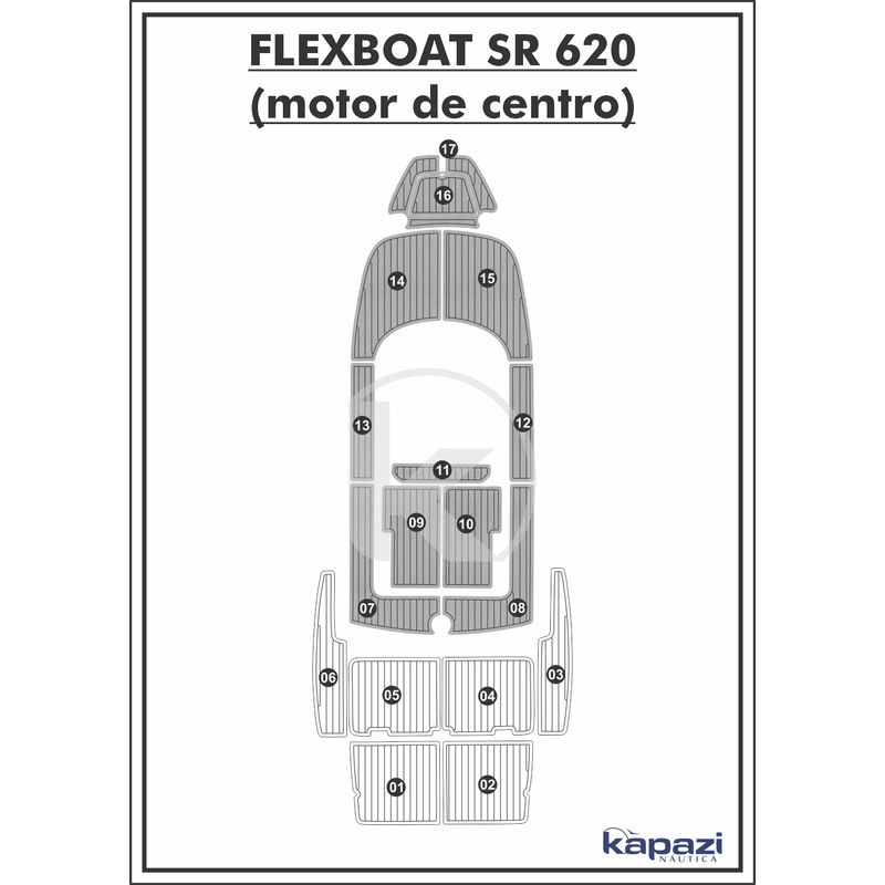 tapete-pvc-thermo-deck-comfort-para-flexboat-sr-620-motor-de-centro-cockpit-cinza-friso-preto