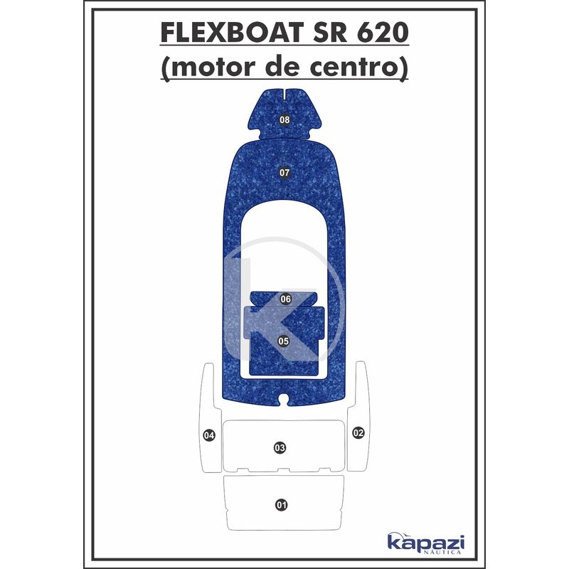 tapete-textil-nauti-clean-para-flexboat-sr-620-motor-de-centro-cockpit-azul-maritimo-com-borda