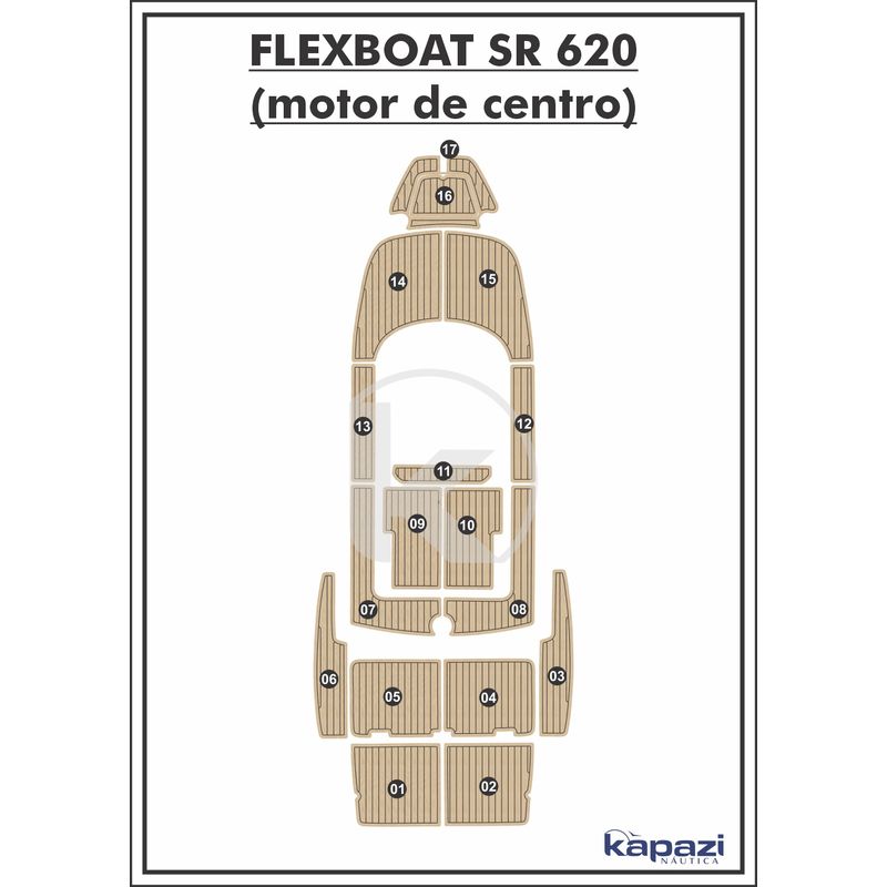 tapete-eva-soft-tech-para-flexboat-sr-620-motor-de-centro-completo-areia-friso-preto