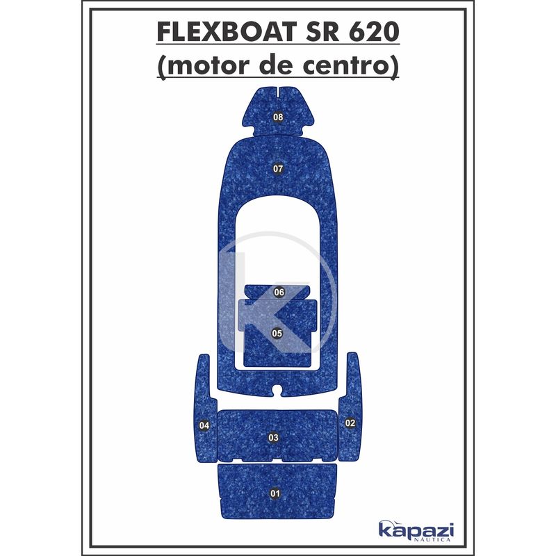 tapete-textil-nauti-clean-para-flexboat-sr-620-motor-de-centro-completo-azul-maritimo-com-borda
