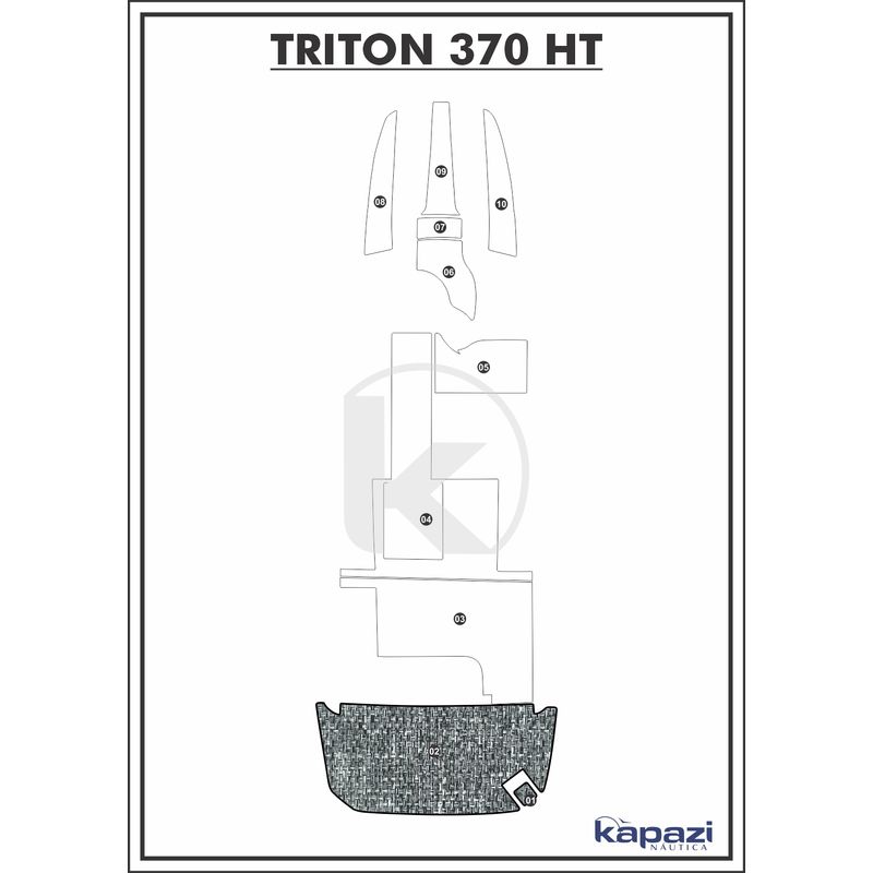 tapete-pvc-nautico-trancado-para-triton-370-ht-plataforma-branco-e-preto-com-borda