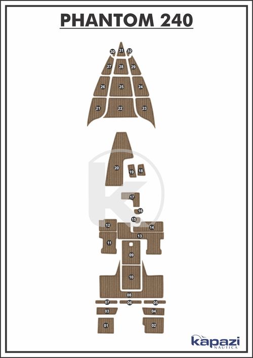 Tapete PVC Thermo Deck Beach para Phantom 240 - Completo
