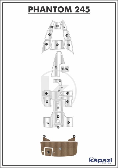 Tapete PVC Thermo Deck Beach para Phantom 245 - Plataforma