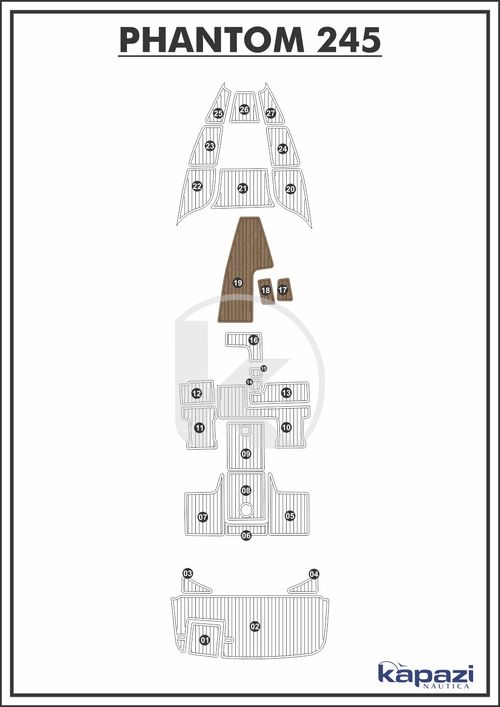 Tapete PVC Thermo Deck Beach para Phantom 245 - Cabine