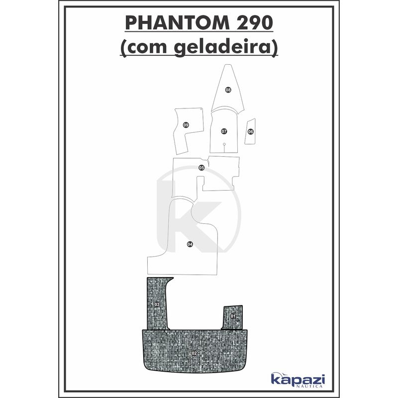 tapete-pvc-nautico-trancado-para-phantom-290-com-geladeira-plataforma-branco-e-preto-com-borda