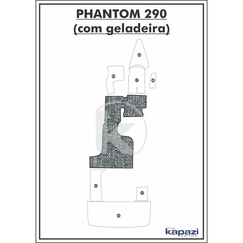 tapete-pvc-nautico-trancado-para-phantom-290-com-geladeira-cockpit-branco-e-preto-com-borda
