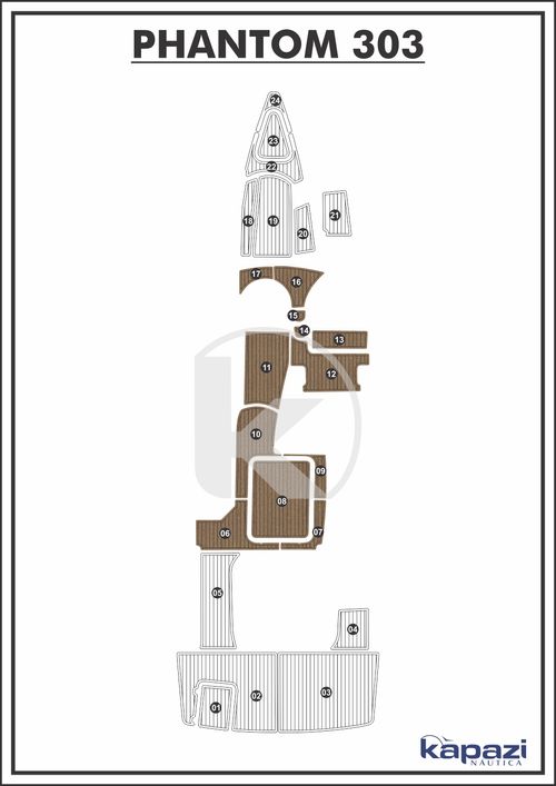 Tapete PVC Thermo Deck Beach para Phantom 303 - Cockpit