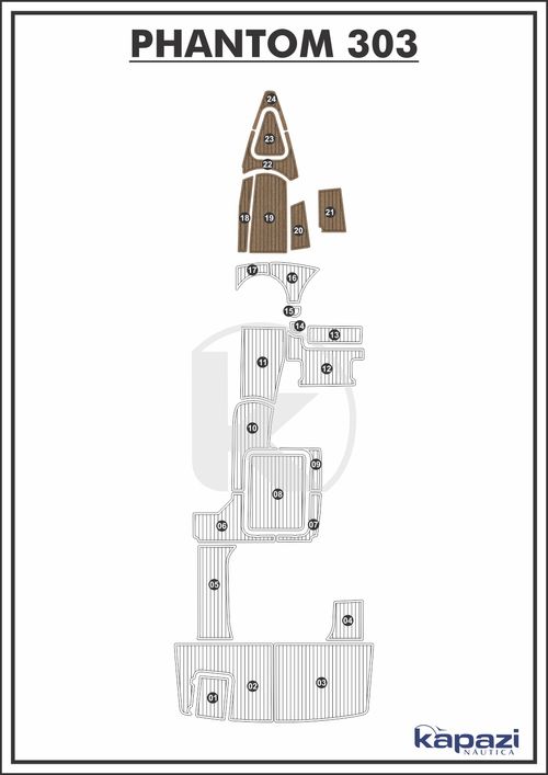 Tapete PVC Thermo Deck Beach para Phantom 303 - Cabine