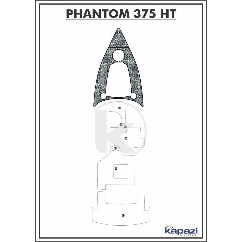 tapete-pvc-nautico-trancado-para-phantom-375-ht-proa-branco-e-preto-com-borda