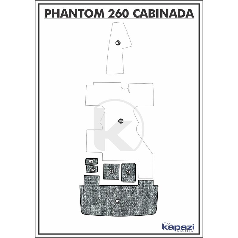 tapete-pvc-nautico-trancado-para-phantom-260-cabinada-plataforma-branco-e-preto-com-borda