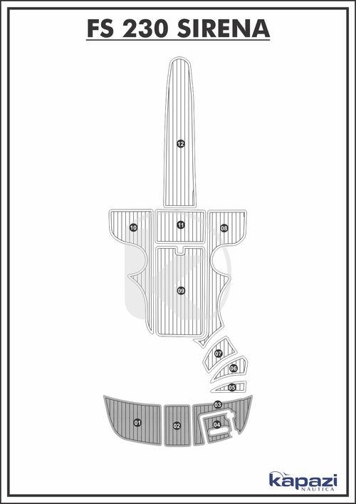 Tapete PVC Thermo Deck Comfort para FS 230 Sirena - Plataforma