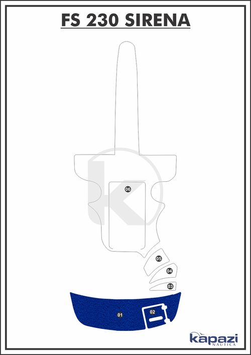 Tapete PVC Vinil Kap para FS 230 Sirena - Plataforma