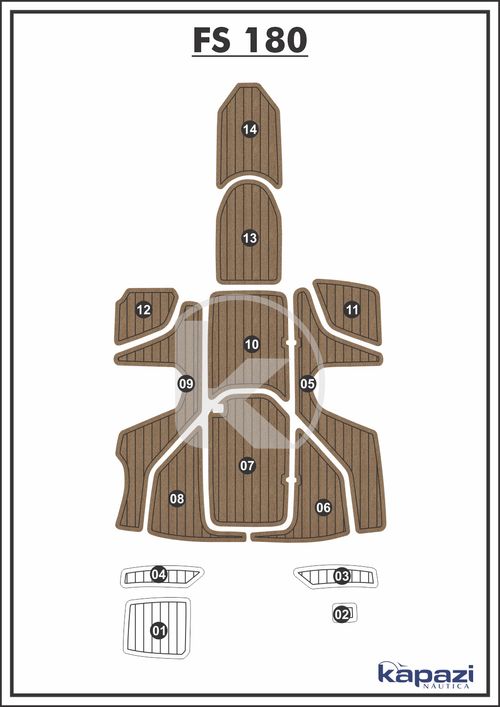 Tapete PVC Thermo Deck Beach para FS 180 - Cockpit