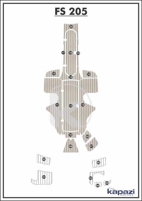 Tapete PVC Thermo Deck Classic para FS 205 - Cockpit