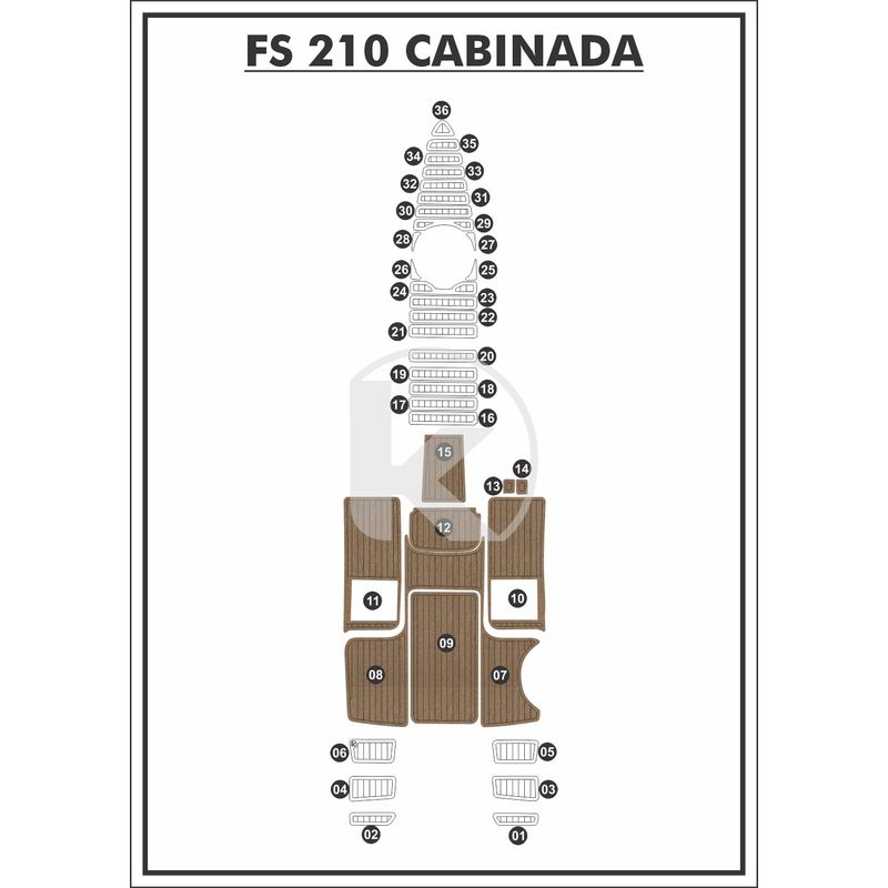 tapete-pvc-thermo-deck-beach-para-fs-210-cabinada-cockpit-natural-friso-preto