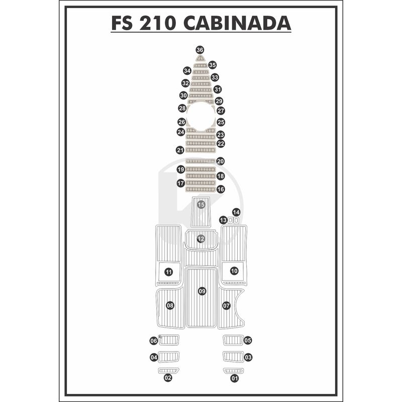 tapete-pvc-thermo-deck-classic-para-fs-210-cabinada-cabine-areia-friso-preto