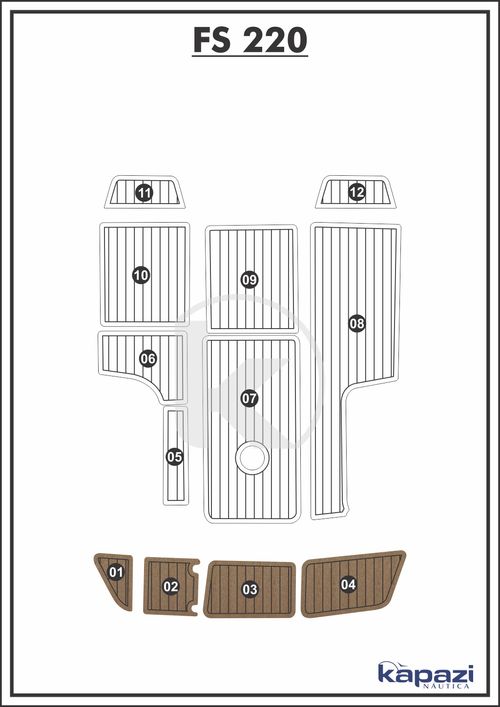 Tapete PVC Thermo Deck Beach para FS 220 - Plataforma