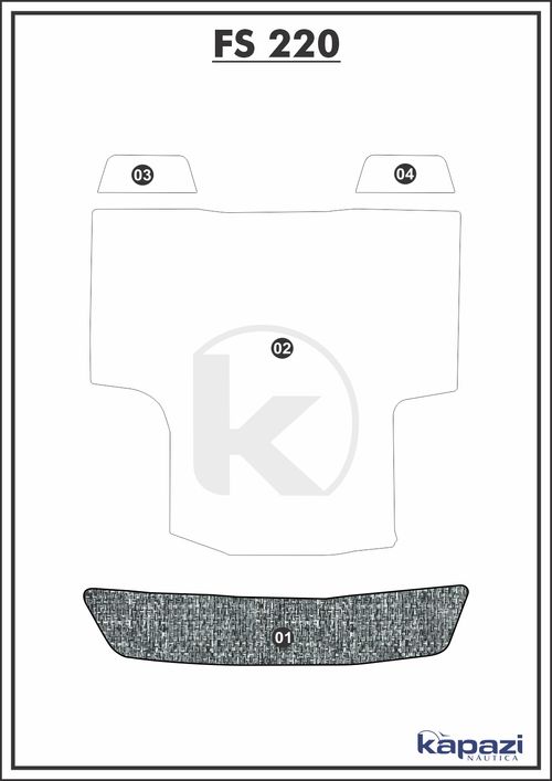 Tapete PVC Náutico Trançado para FS 220 - Plataforma