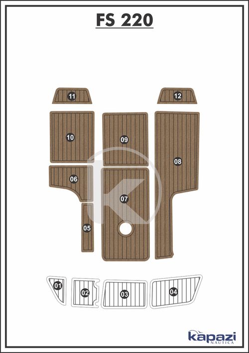 Tapete PVC Thermo Deck Beach para FS 220 - Cockpit