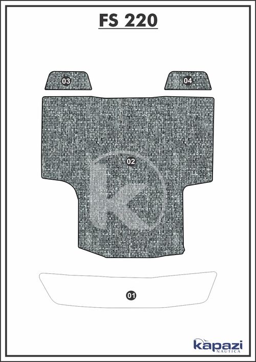 Tapete PVC Náutico Trançado para FS 220 - Cockpit