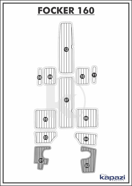 Tapete PVC Thermo Deck Comfort para Focker 160 - Plataforma
