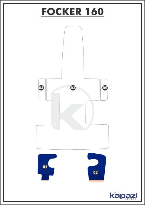 Tapete PVC Vinil Kap para Focker 160 - Plataforma