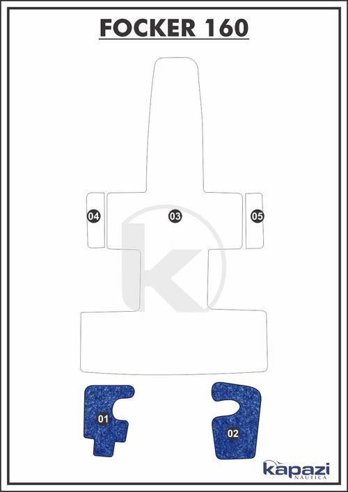 Tapete Têxtil Nauti Clean para Focker 160 - Plataforma