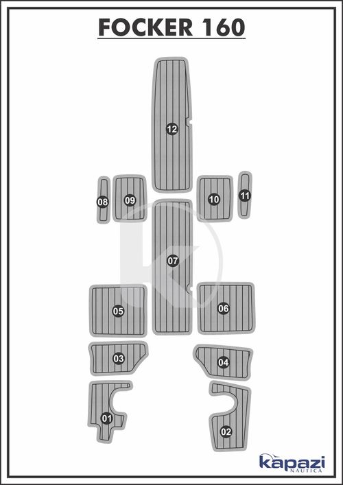 Tapete PVC Thermo Deck Comfort para Focker 160 - Completo