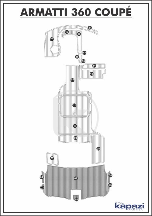 Tapete PVC Thermo Deck Comfort para Armatti 360 Coupe - Plataforma