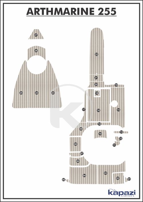 Tapete PVC Thermo Deck Classic para Arthmarine 255 - Completo