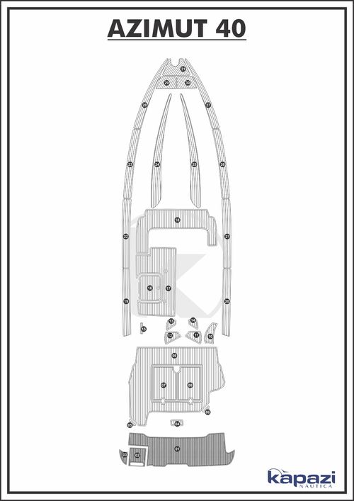 Tapete PVC Thermo Deck Comfort para Azimut 40 - Plataforma