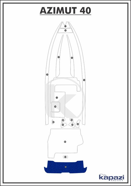 Tapete PVC Vinil Kap para Azimut 40 - Plataforma