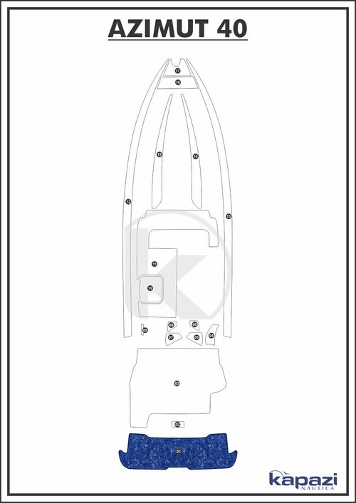 Tapete Têxtil Nauti Clean para Azimut 40 - Plataforma