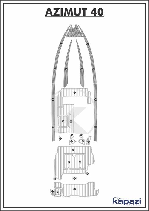 Tapete PVC Thermo Deck Comfort para Azimut 40 - Passadiço