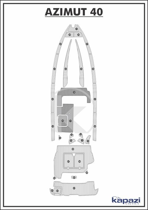 Tapete PVC Thermo Deck Comfort para Azimut 40 - Fly