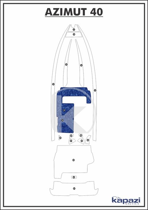 Tapete Têxtil Nauti Clean para Azimut 40 - Fly
