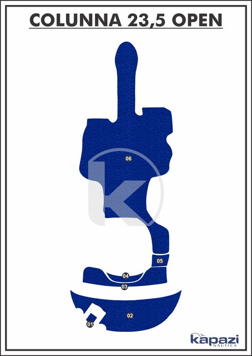 Tapete PVC Vinil Kap para Colunna 235 Open - Completo