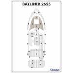 Tapete-PVC-Thermo-Deck-Classic-para-Bayliner-2655-Proa-Areia-friso-Preto