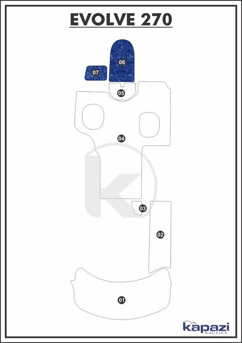 Tapete Têxtil Nauti Clean para Evolve 270 - Cabine