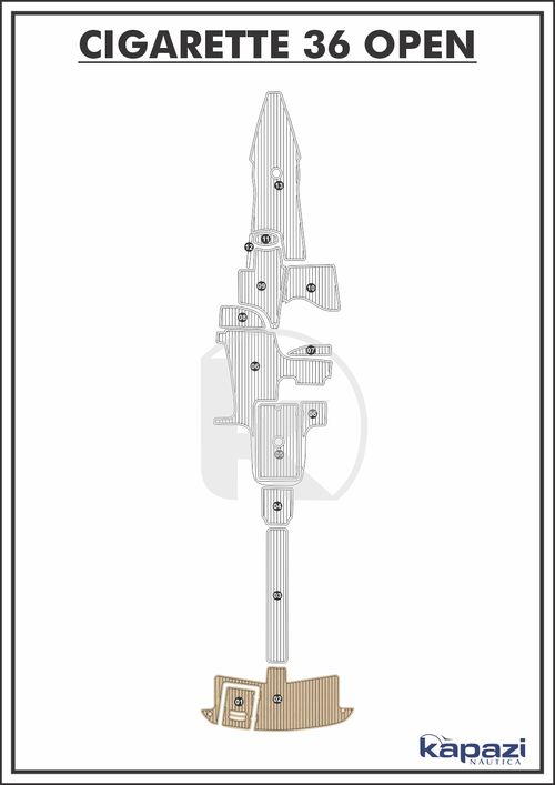 Tapete EVA Soft Tech para Cigarette 360 Open - Plataforma