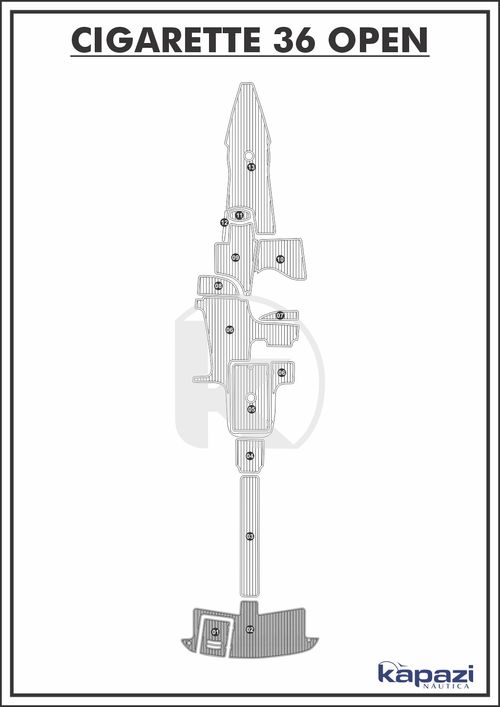Tapete PVC Thermo Deck Comfort para Cigarette 360 Open - Plataforma