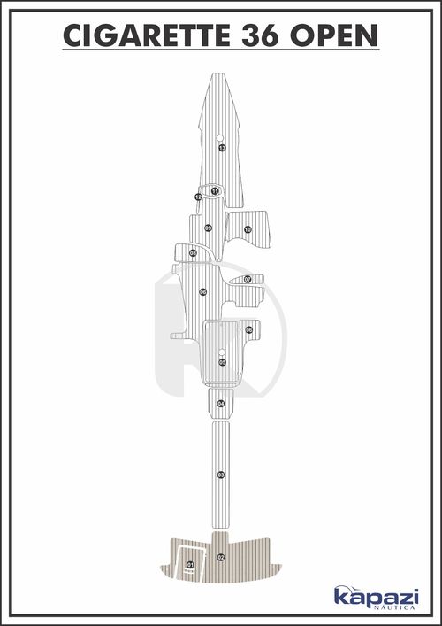 Tapete PVC Thermo Deck Classic para Cigarette 360 Open - Plataforma