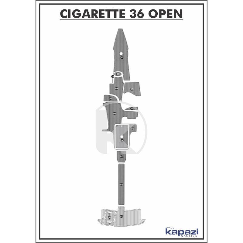 tapete-pvc-thermo-deck-comfort-para-cigarette-360-open-cockpit-cinza-friso-preto